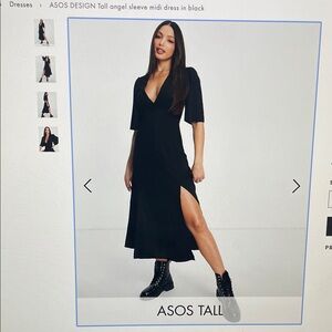 ASOS Design angel sleeve midi dress